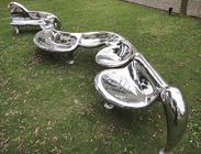 현대 스테인리스 조각품 거울에 의하여 닦는 금속 잔디밭 예술 작풍